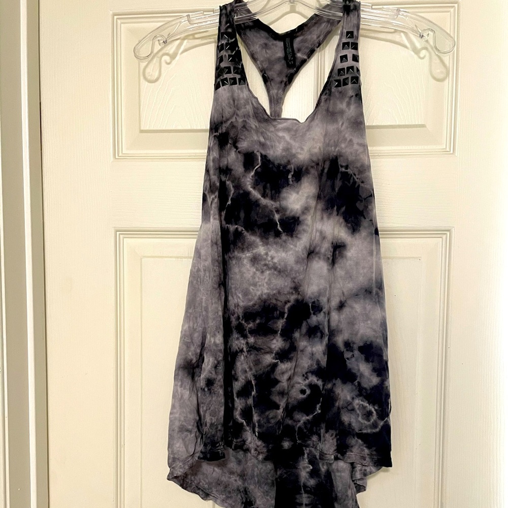 Division E tie dye racer back tank top